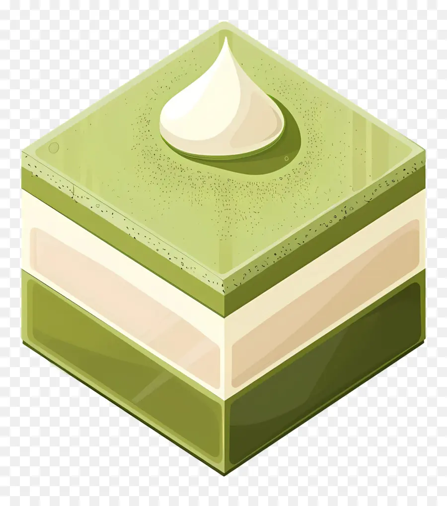 Matcha Kek，Yeşil Kek Küpü PNG