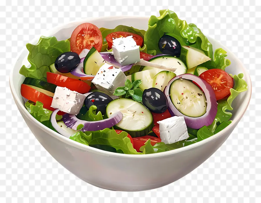 Yunan Salatası，Beyaz Peynir PNG