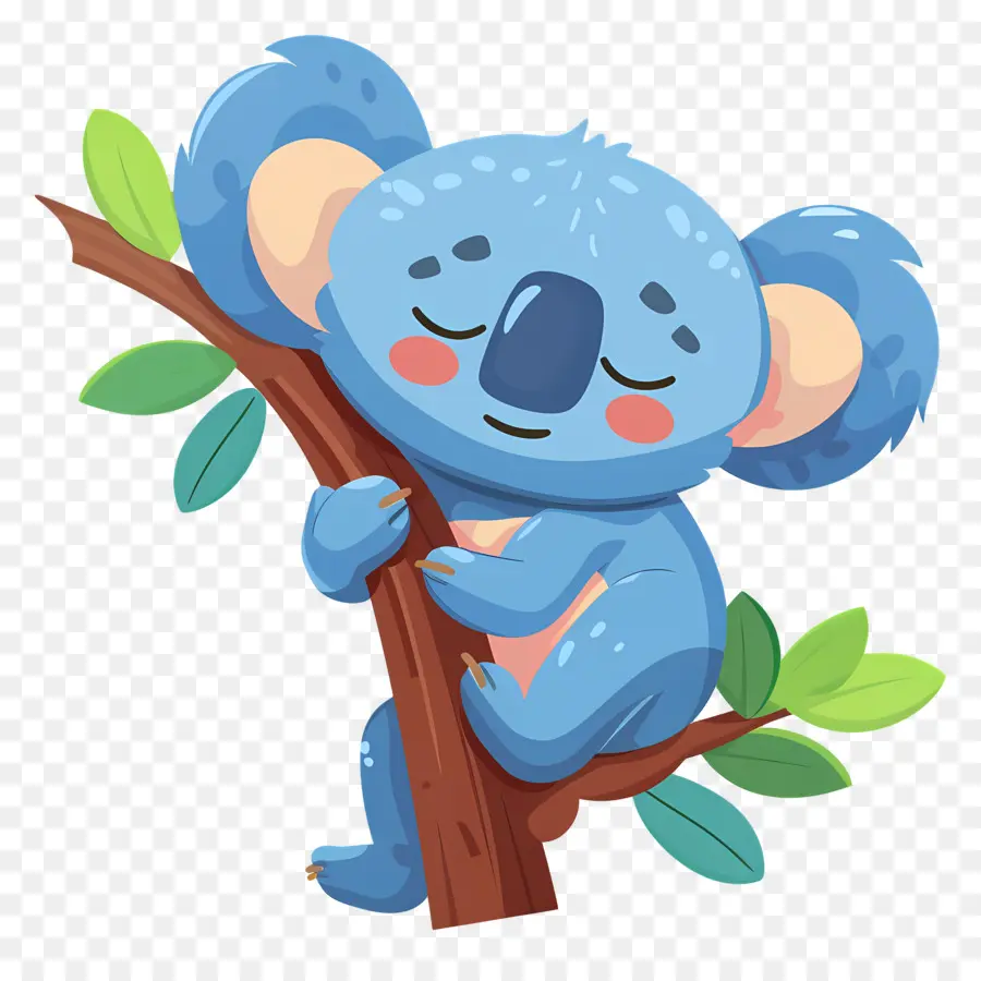 Sevimli Koala，Mavi Koala PNG