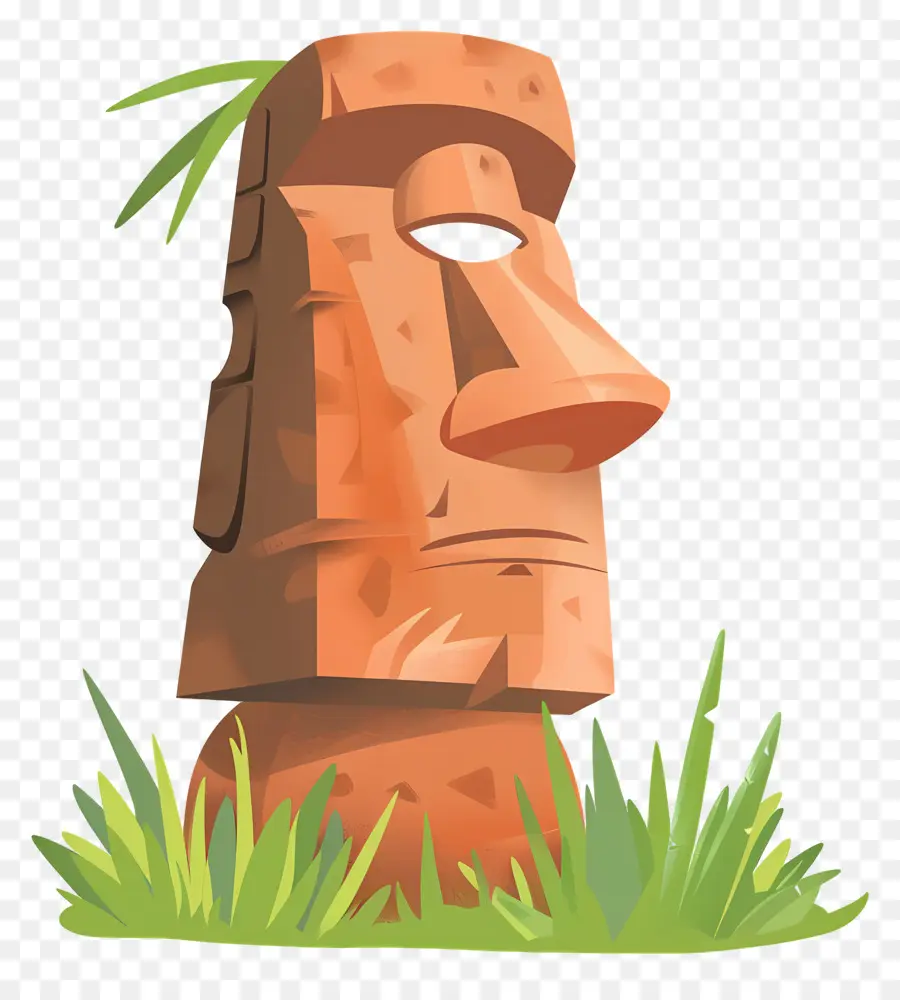 Moai，Ahşap Heykel PNG