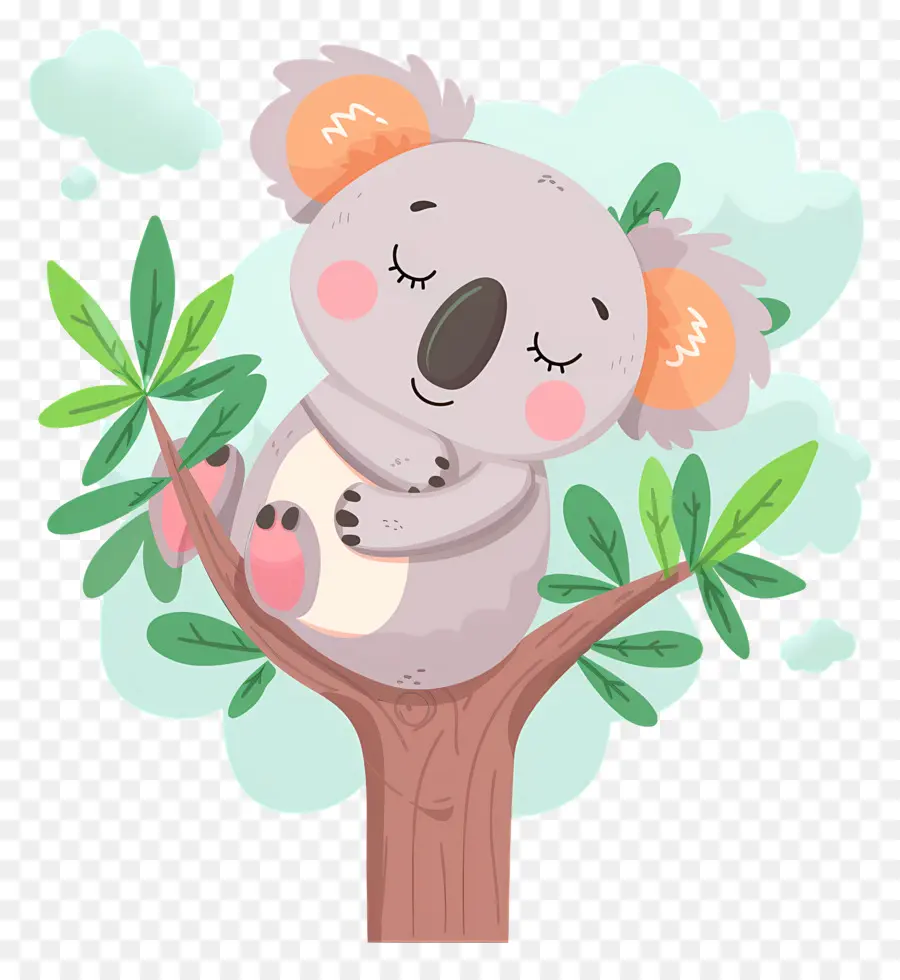 Sevimli Koala，Ağaçtaki Koala PNG