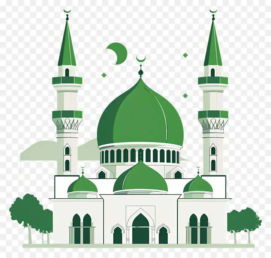 Medine，Yeşil Kubbeli Cami PNG