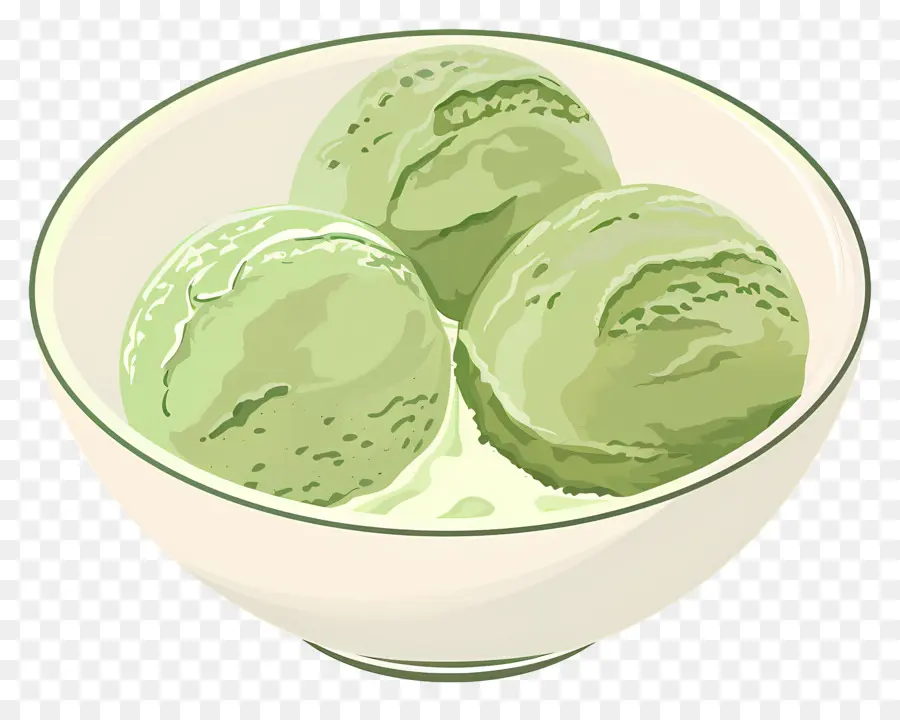 Matcha Dondurması，Yeşil Dondurma PNG