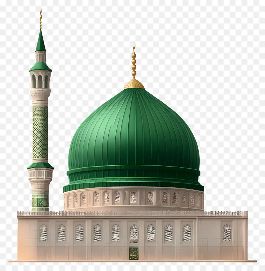 Medine，Yeşil Kubbeli Cami PNG