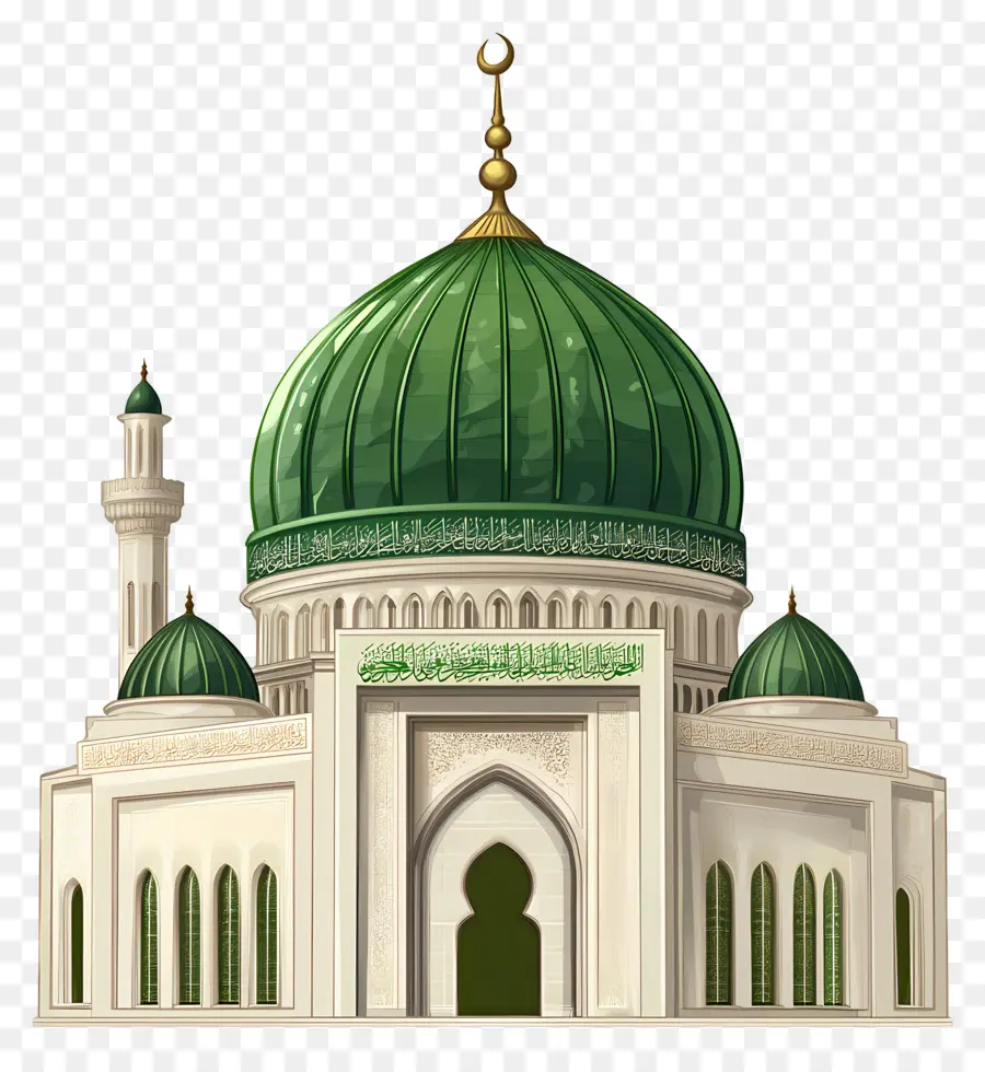 Medine，Yeşil Kubbeli Cami PNG