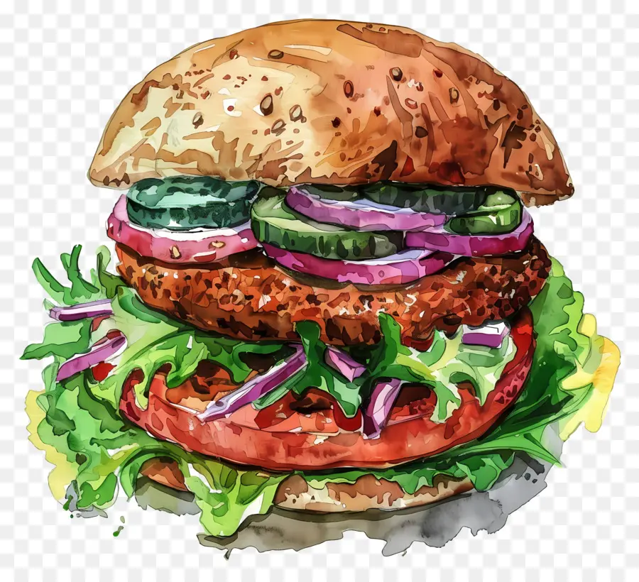 Suluboya Burger，Hamburger PNG