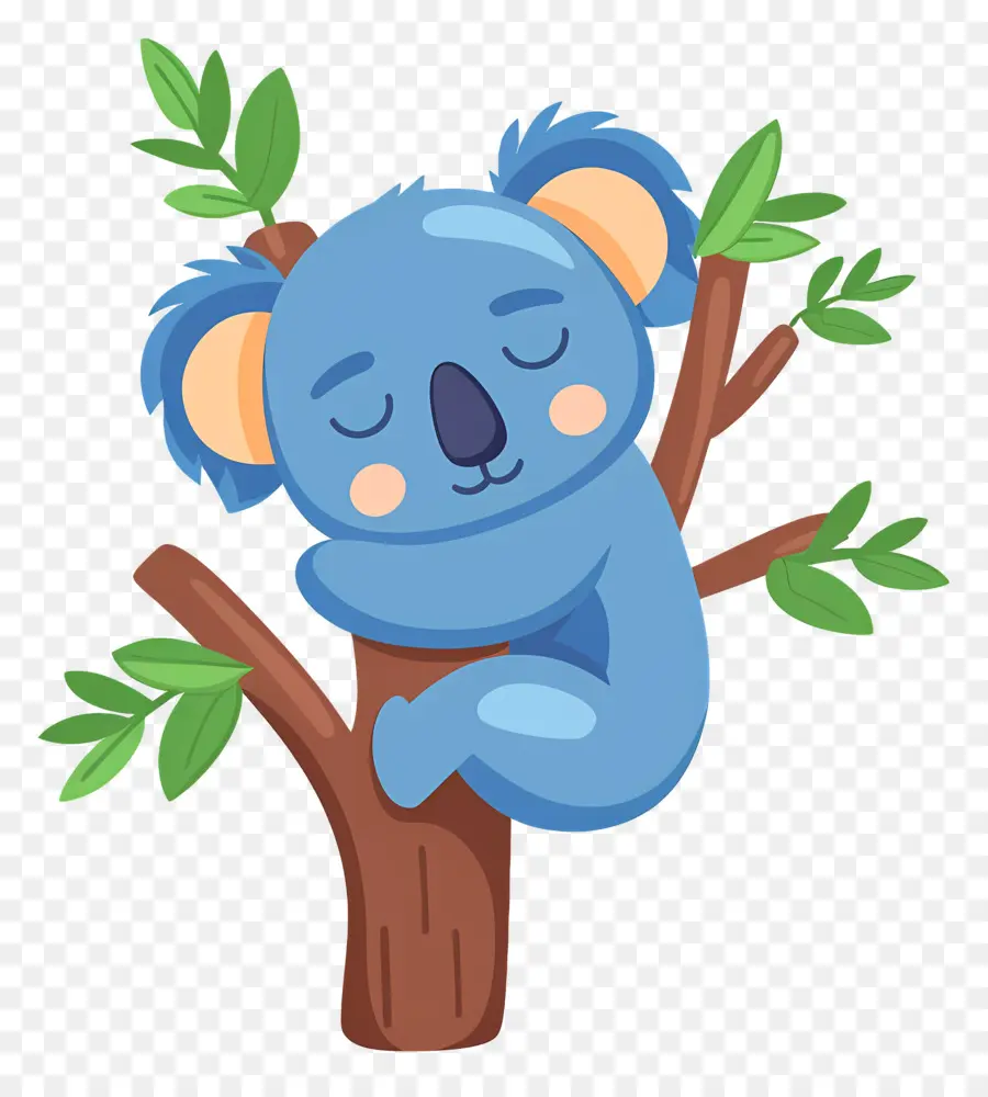 Sevimli Koala，Mavi Koala PNG