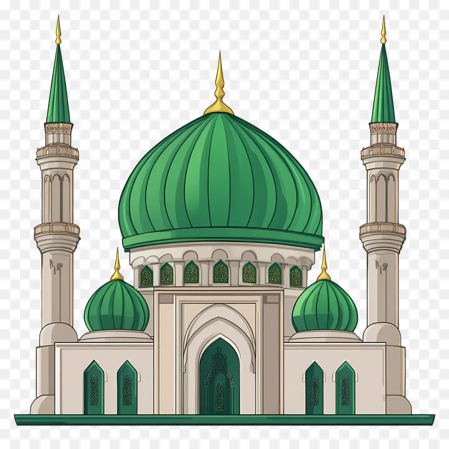 Medine，Yeşil Kubbeli Cami PNG