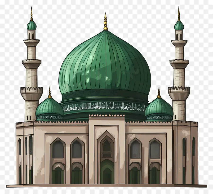 Medine，Yeşil Kubbeli Cami PNG