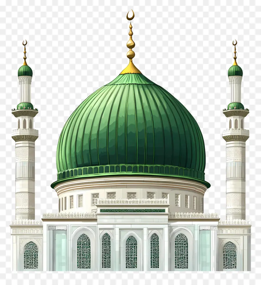 Medine，Yeşil Kubbeli Cami PNG