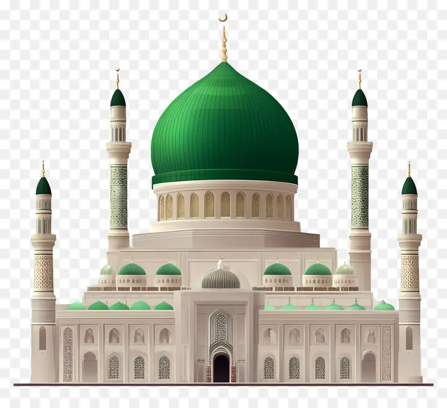 Medine，Yeşil Kubbeli Cami PNG