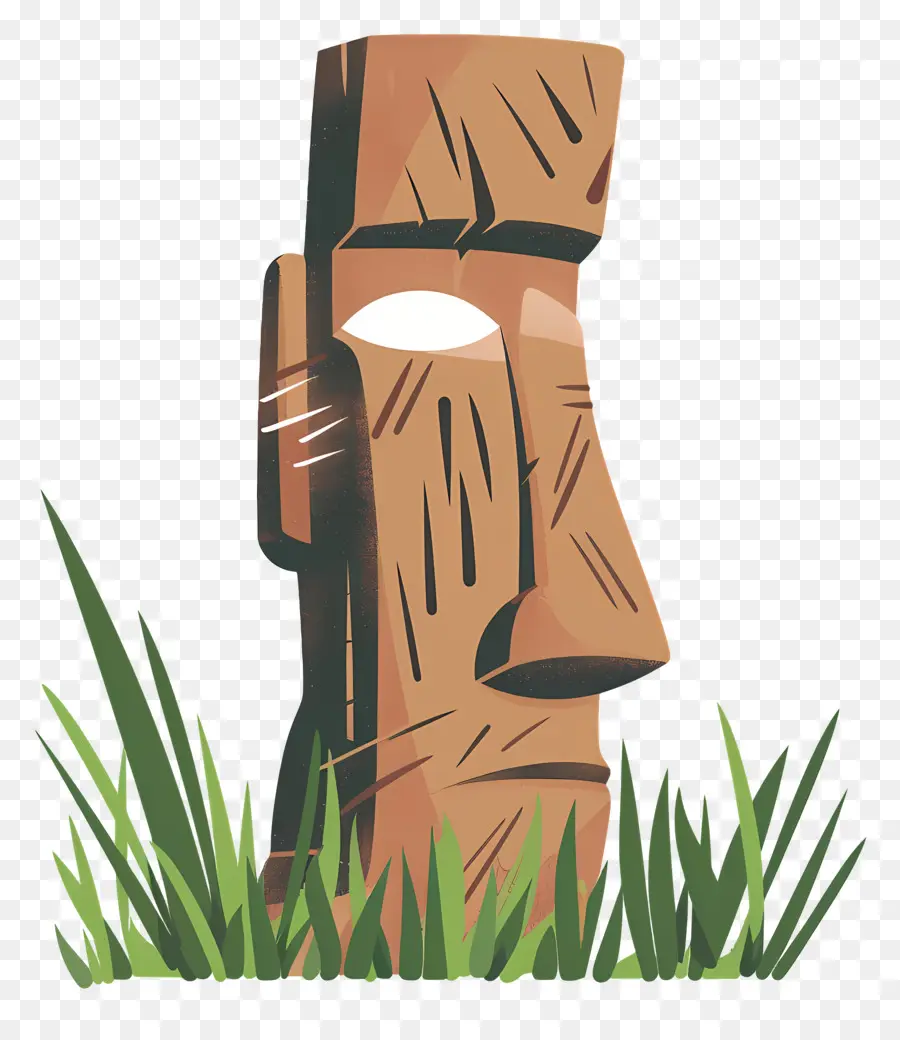 Moai，Ahşap Heykel PNG