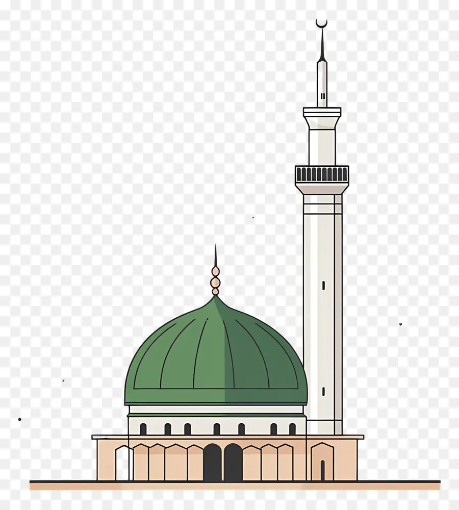 Medine，Yeşil Kubbeli Cami PNG