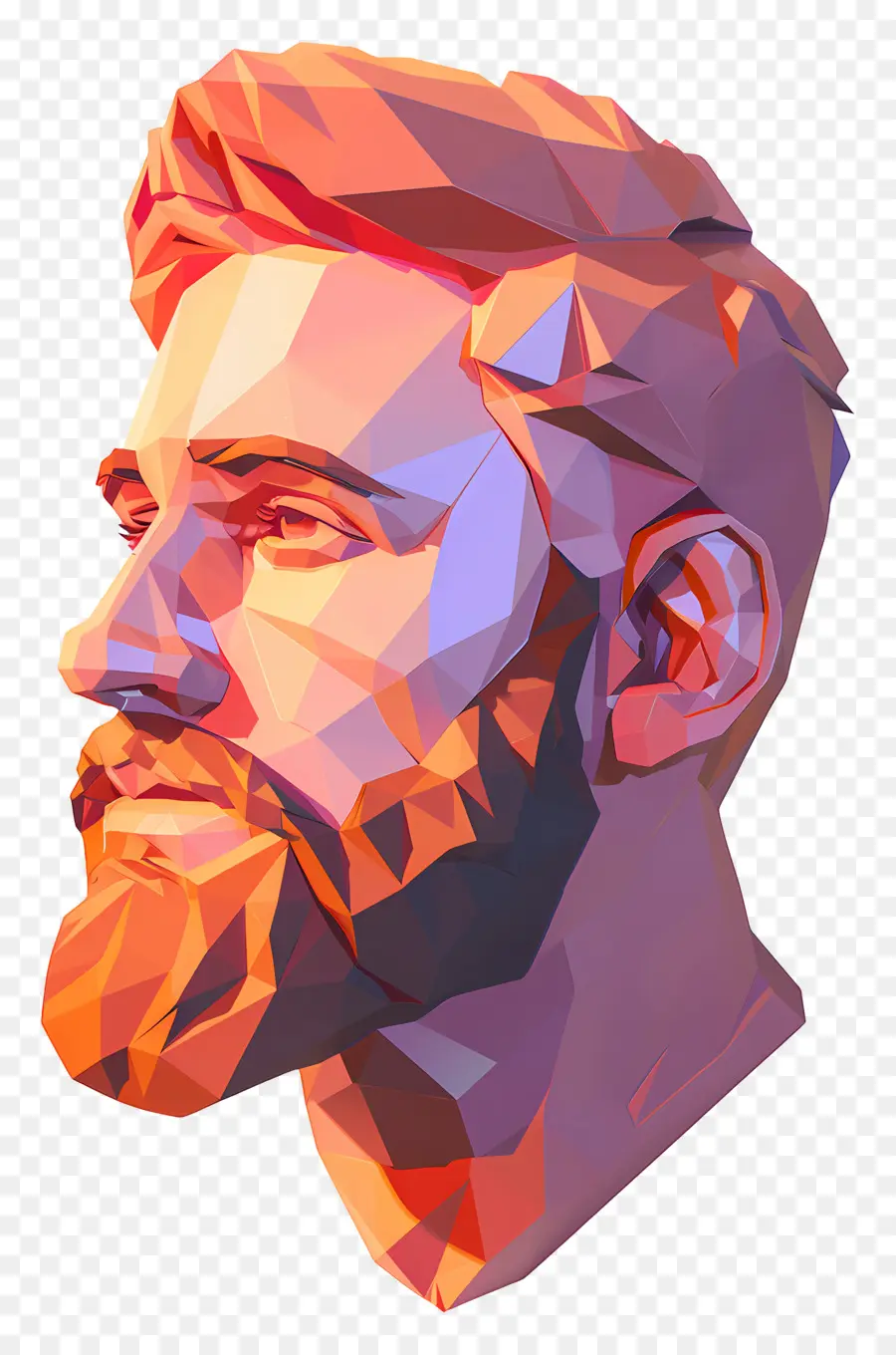 Adam Yüzü，Geometrik Yüz PNG