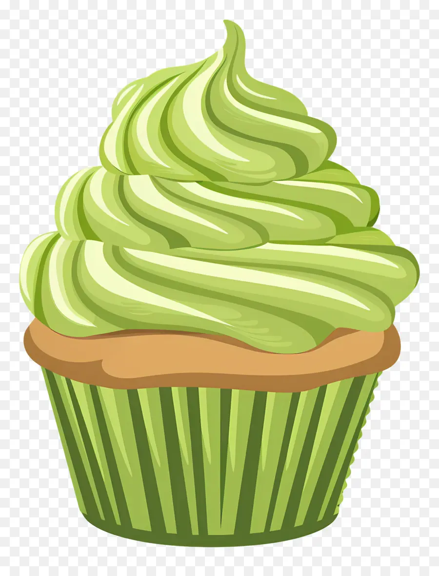 Matcha Cupcake，Yeşil Kek PNG