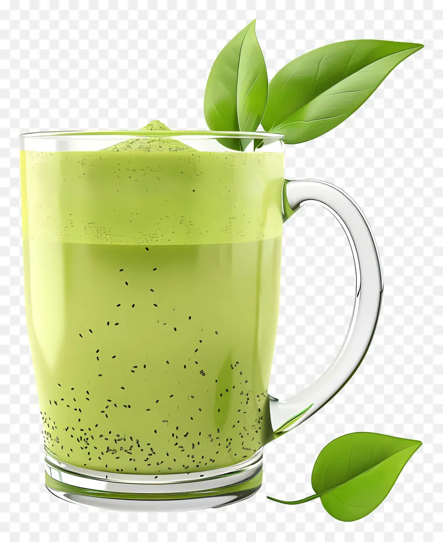 Matcha Yeşil Çay，Yeşil Smoothie PNG