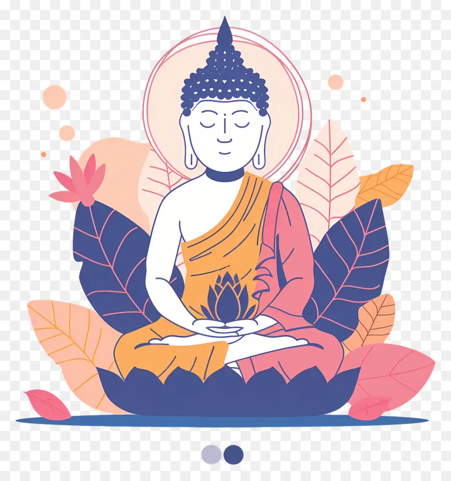 Mutlu Vesak，Meditasyon Figürü PNG