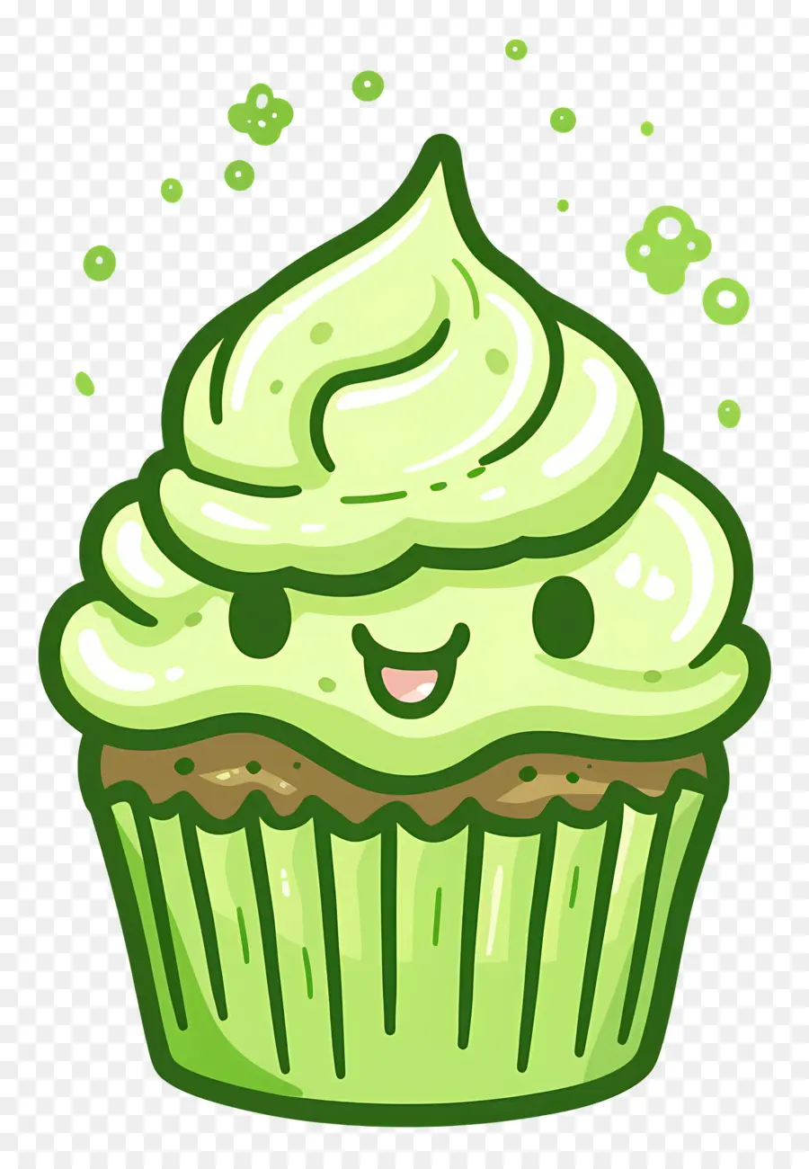 Matcha Cupcake，Yeşil Kek PNG