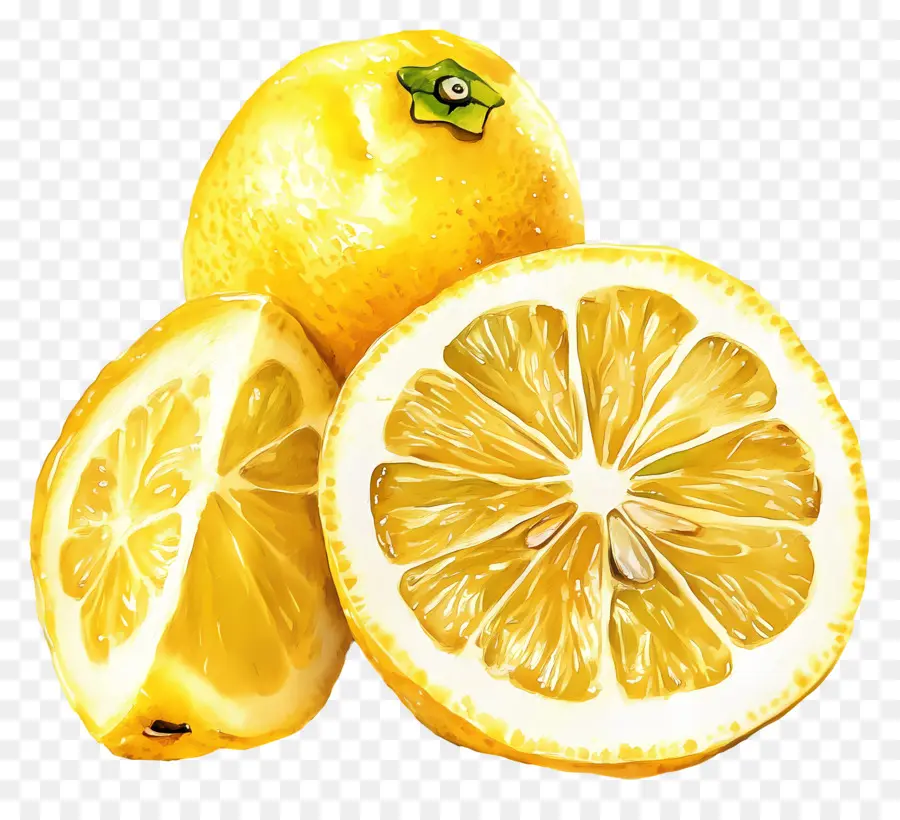 Suluboya Limon，Limon Dilimi PNG