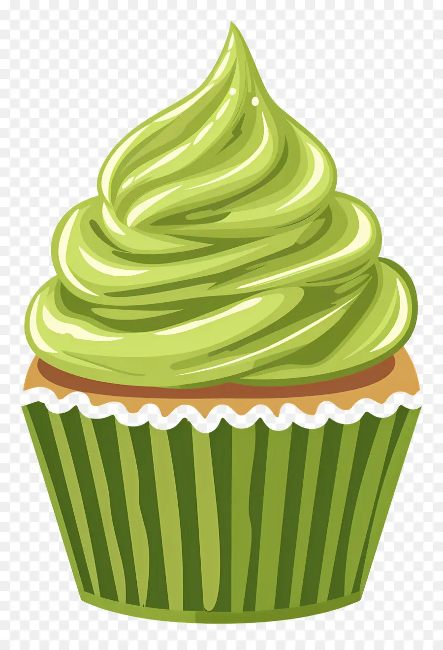 Matcha Cupcake，Yeşil Kek PNG