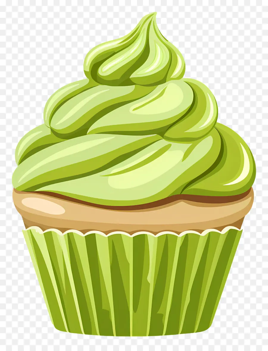 Matcha Cupcake，Yeşil Kek PNG