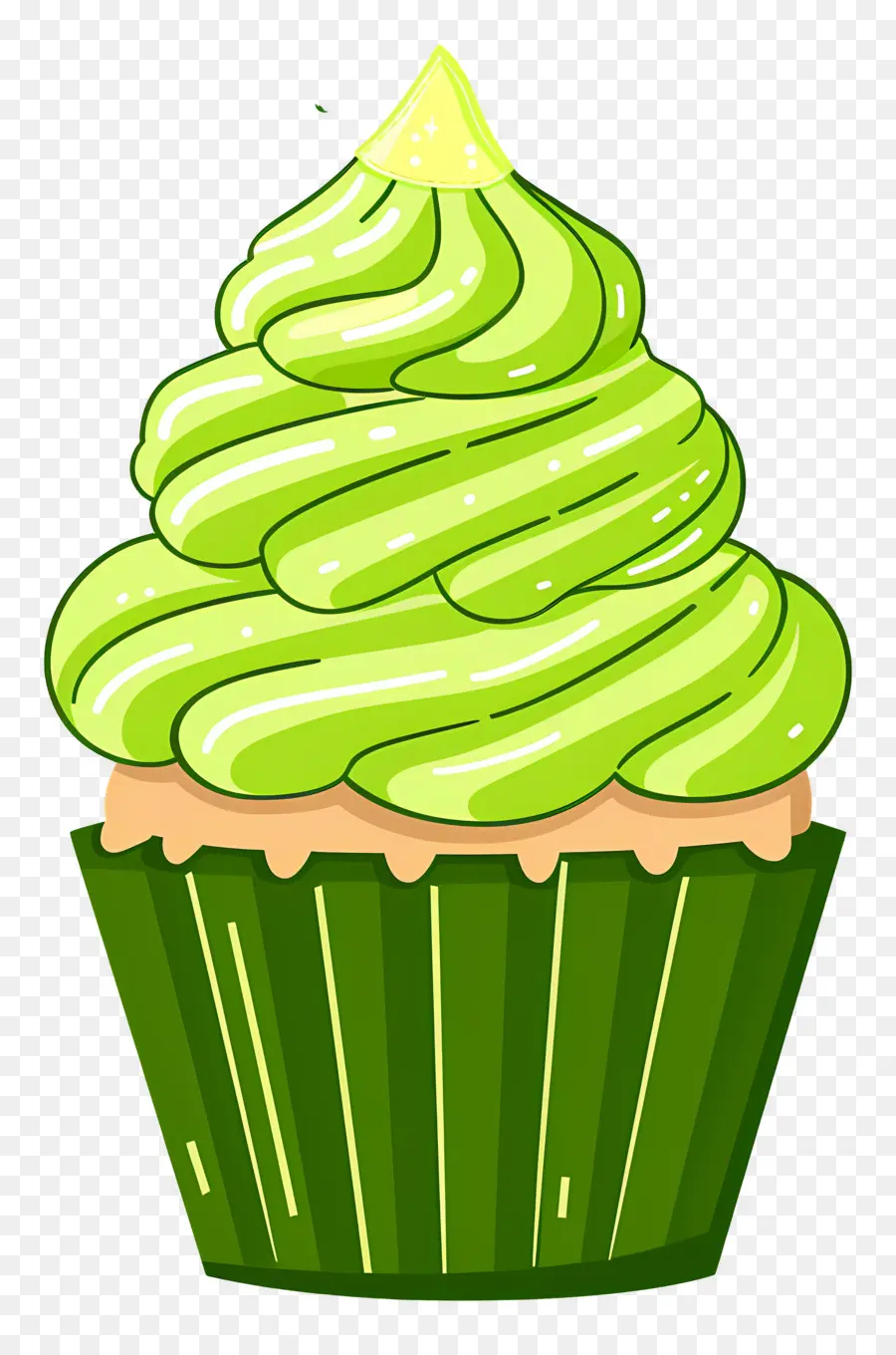 Matcha Cupcake，Yeşil Kek PNG