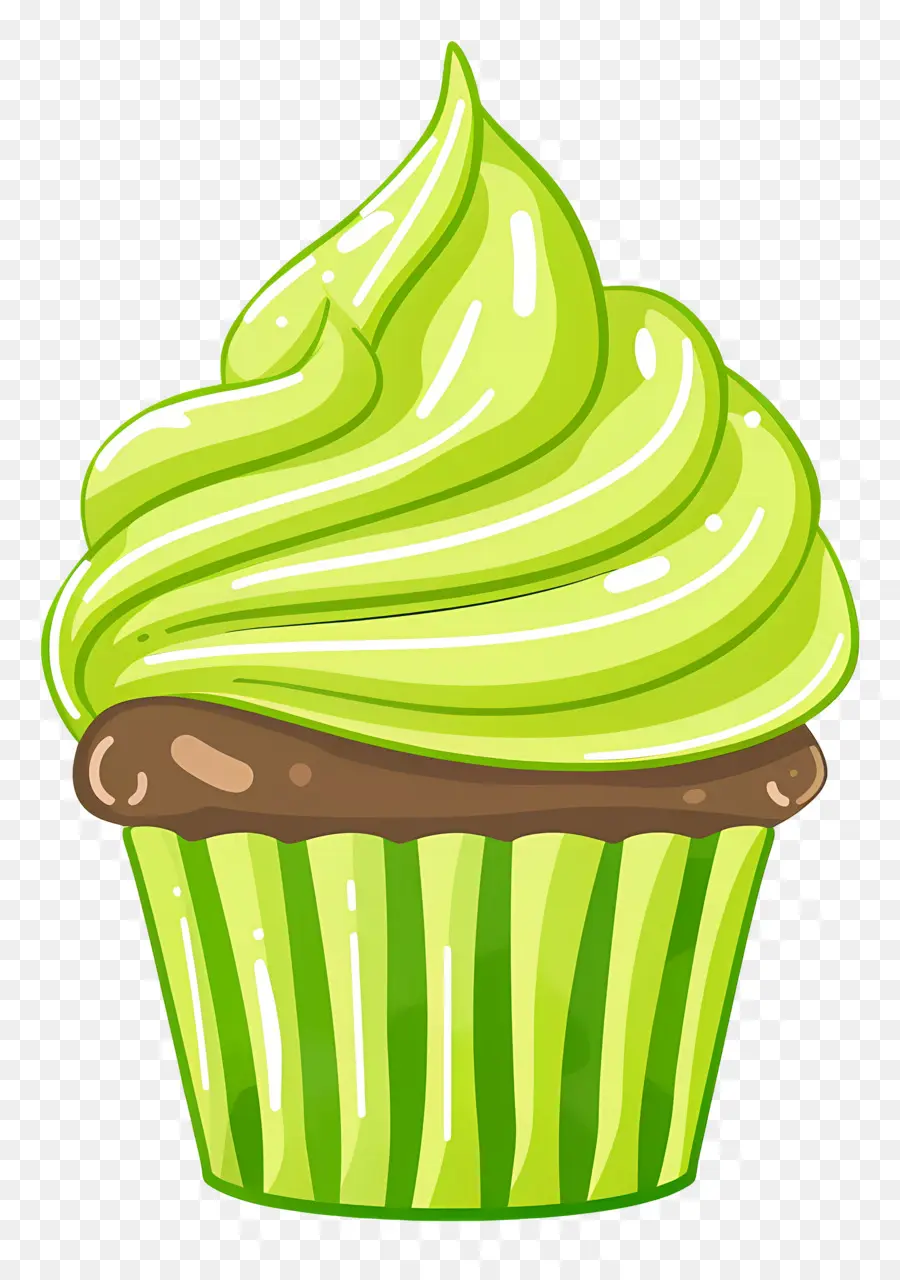 Matcha Cupcake，Yeşil Kek PNG