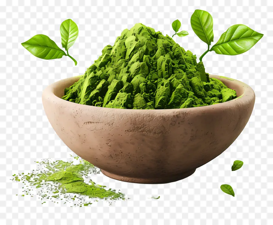 Matcha Tozu，Kasedeki Yeşil Toz PNG