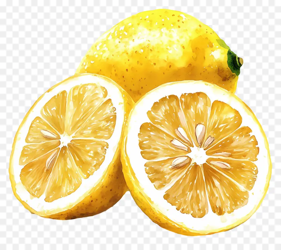 Suluboya Limon，Limon Dilimi PNG