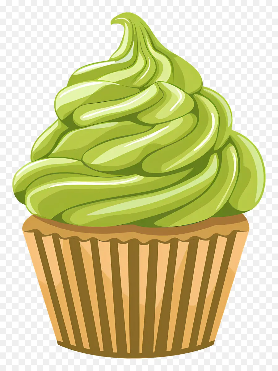 Matcha Cupcake，Yeşil Kek PNG