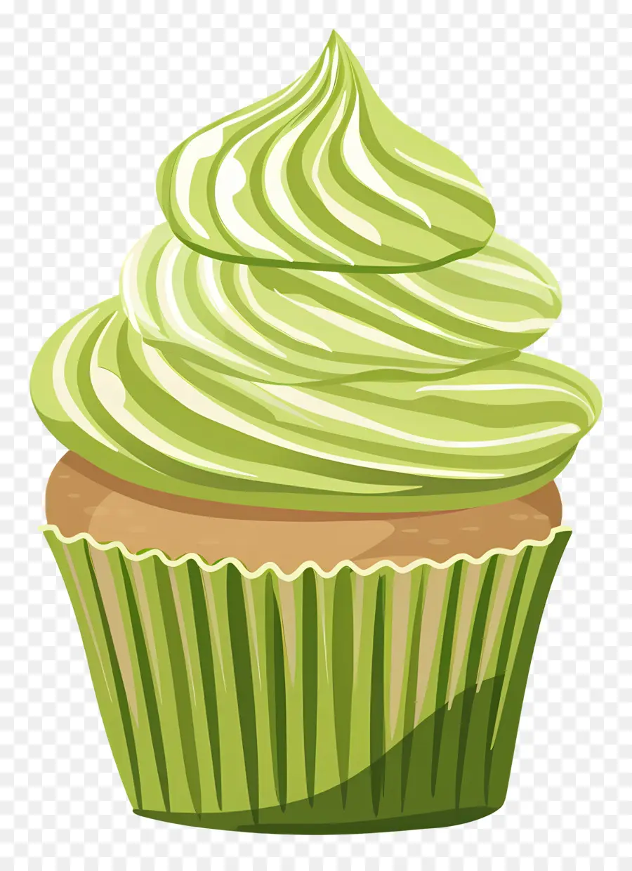 Matcha Cupcake，Yeşil Kek PNG