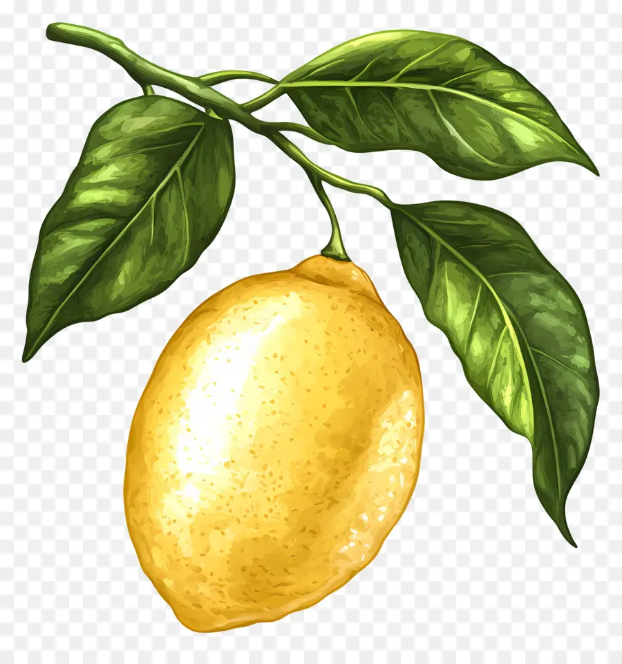 Suluboya Limon，Sarı Limonlar PNG