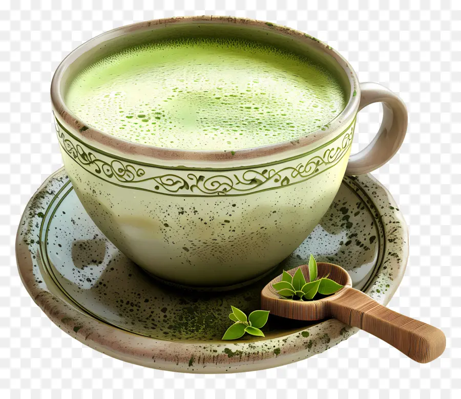 Matcha Yeşil Çay，Yeşil çay Bardağı PNG