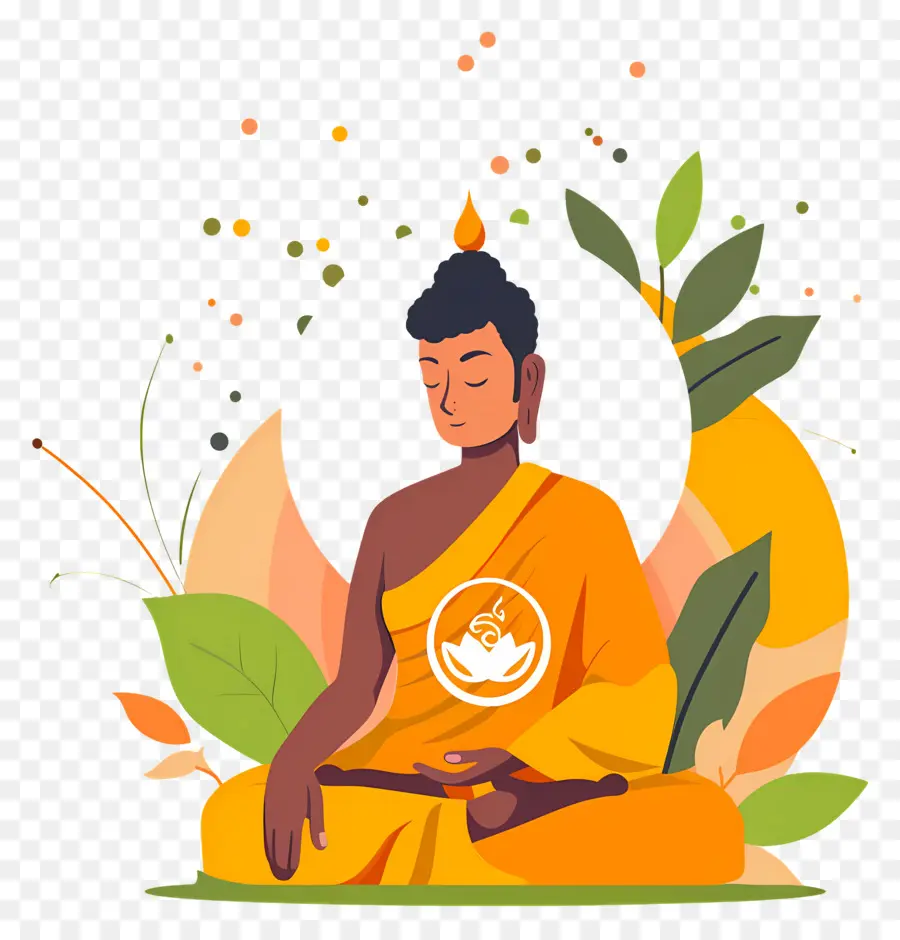 Mutlu Vesak，Meditasyon Yapan Kişi PNG