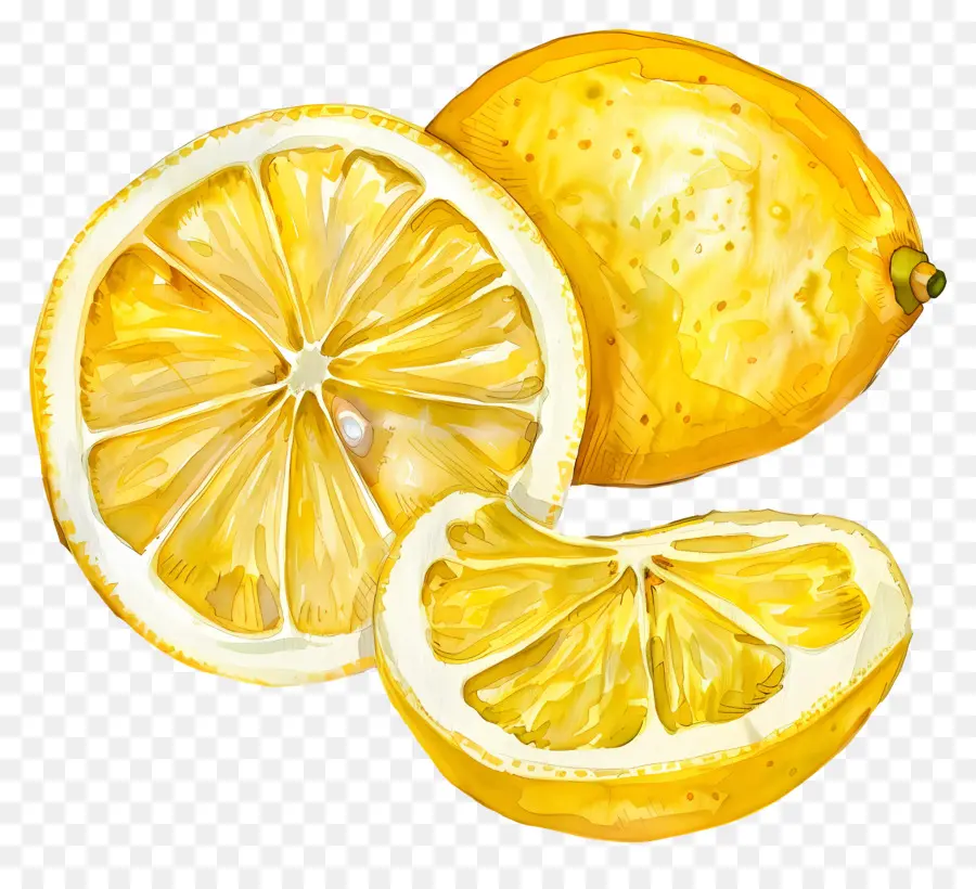 Suluboya Limon，Limon Dilimi PNG