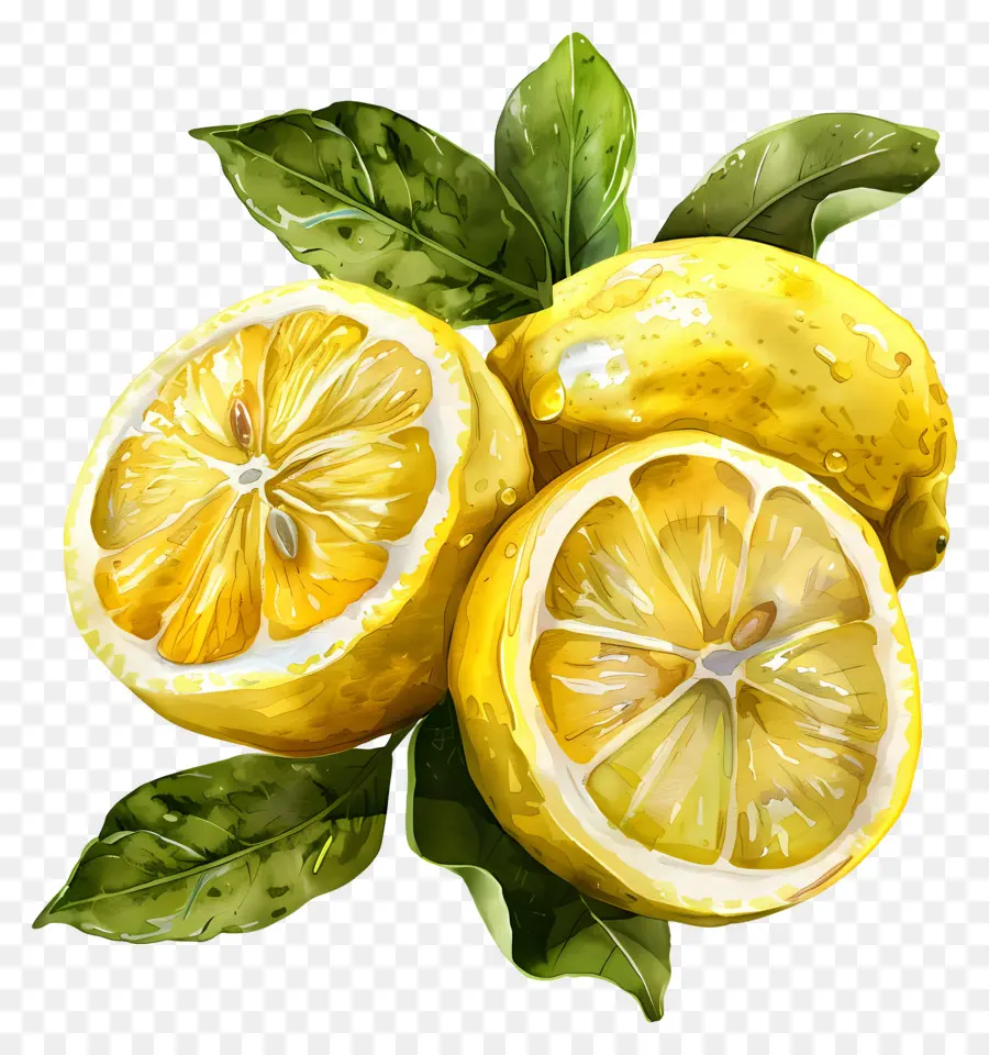 Suluboya Limon，Limonlar PNG