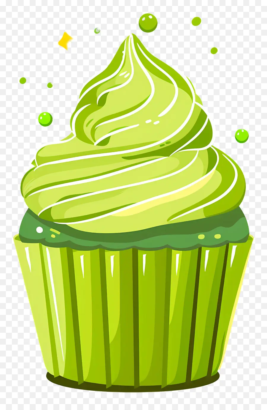 Matcha Cupcake，Yeşil Kek PNG