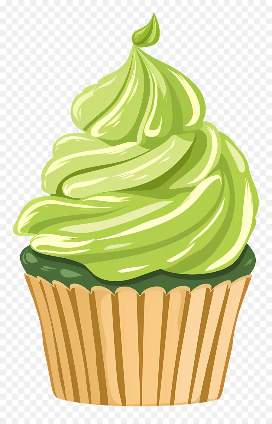 Matcha Cupcake，Kek PNG