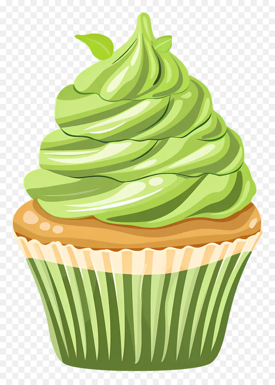 Matcha Cupcake，Yeşil Kek PNG