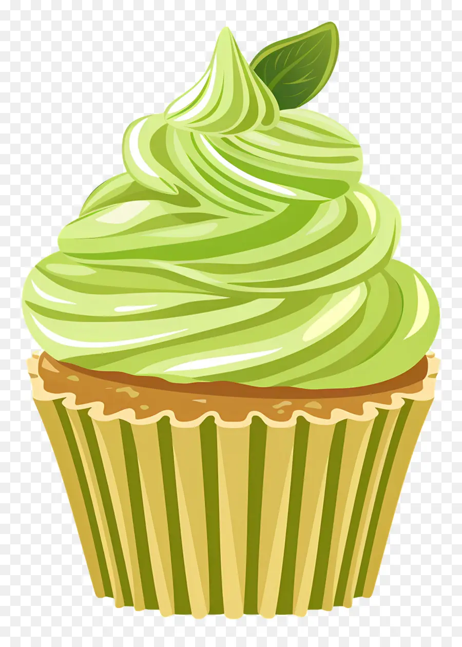 Matcha Cupcake，Yeşil Kek PNG