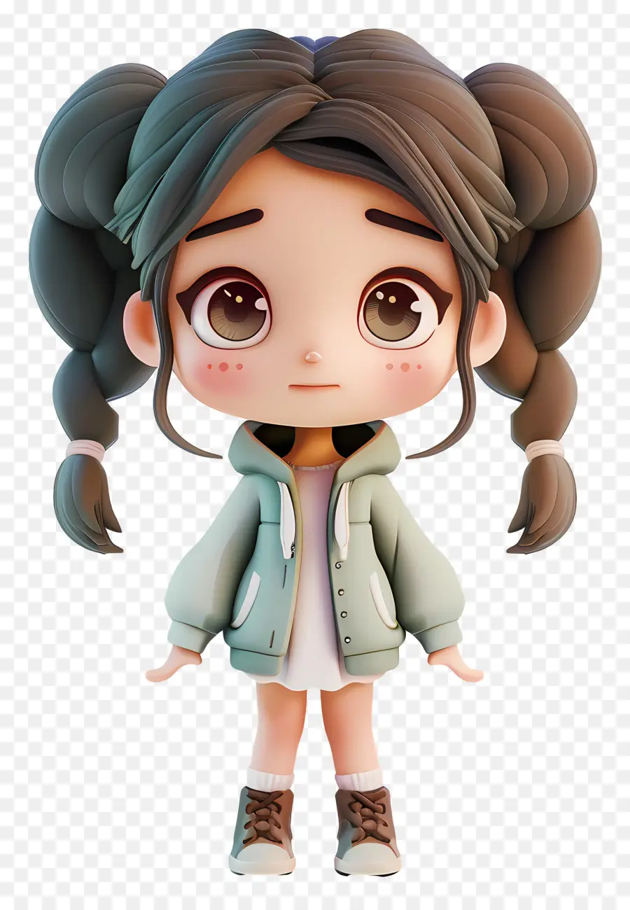 Kız Chibi，At Kuyruklu Kız PNG