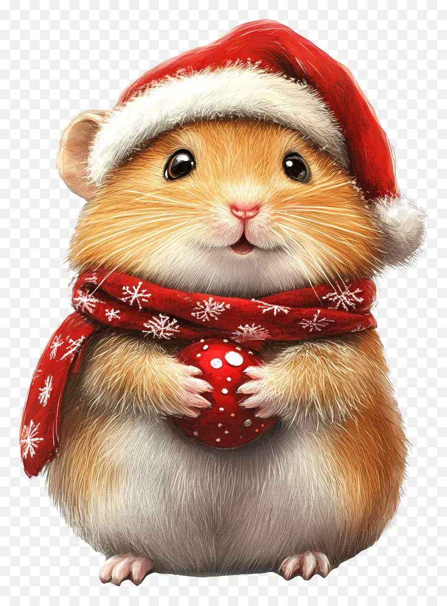 Noel Hamsteri，Kışlık Giysilerdeki Hamster PNG