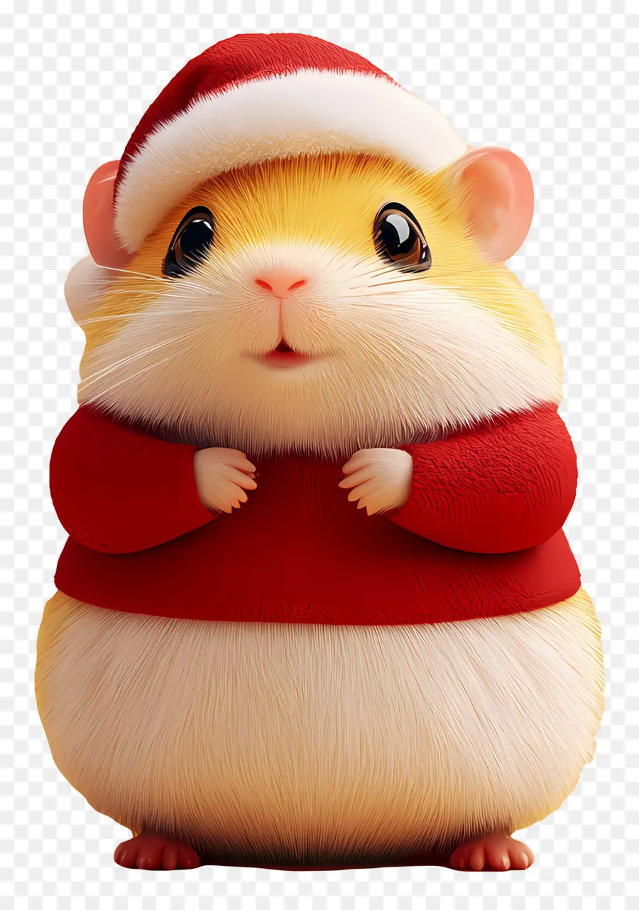 Noel Hamsteri，Noel Baba Kıyafeti Giymiş Hamster PNG