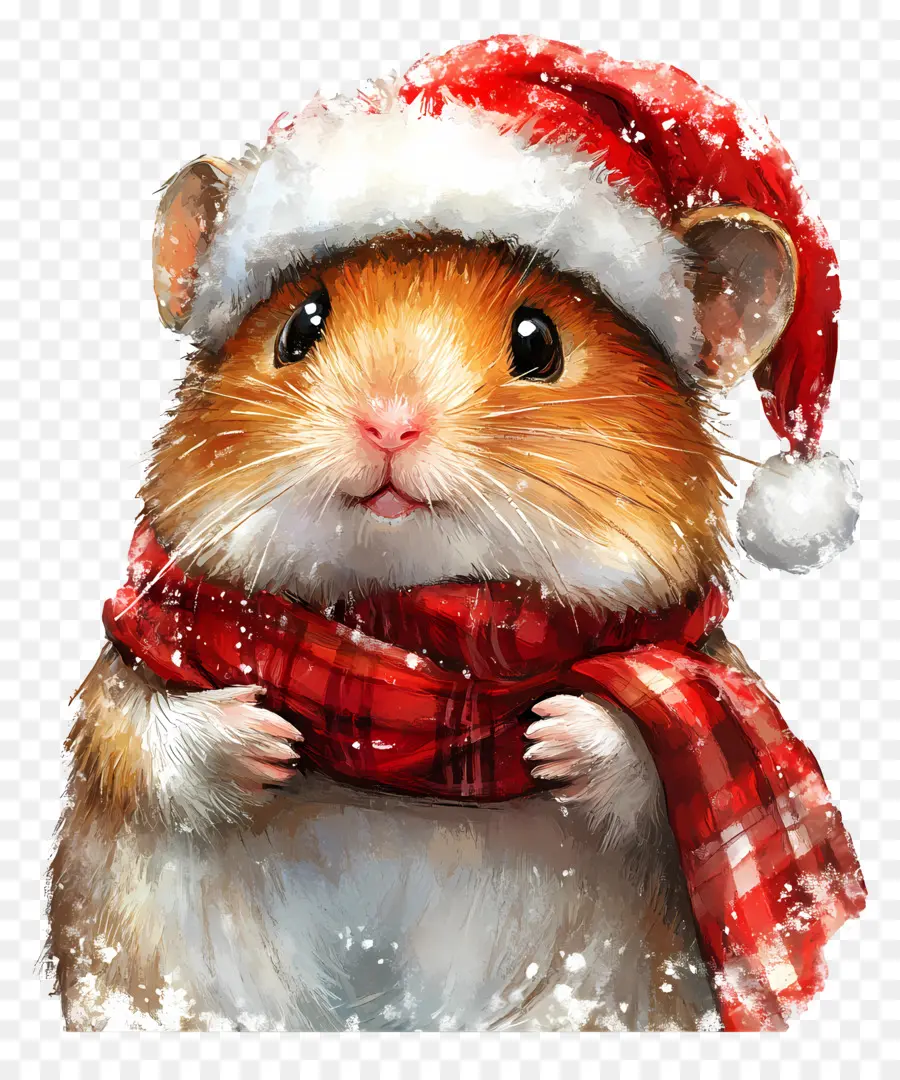 Noel Hamsteri，Kışlık Giysilerdeki Hamster PNG