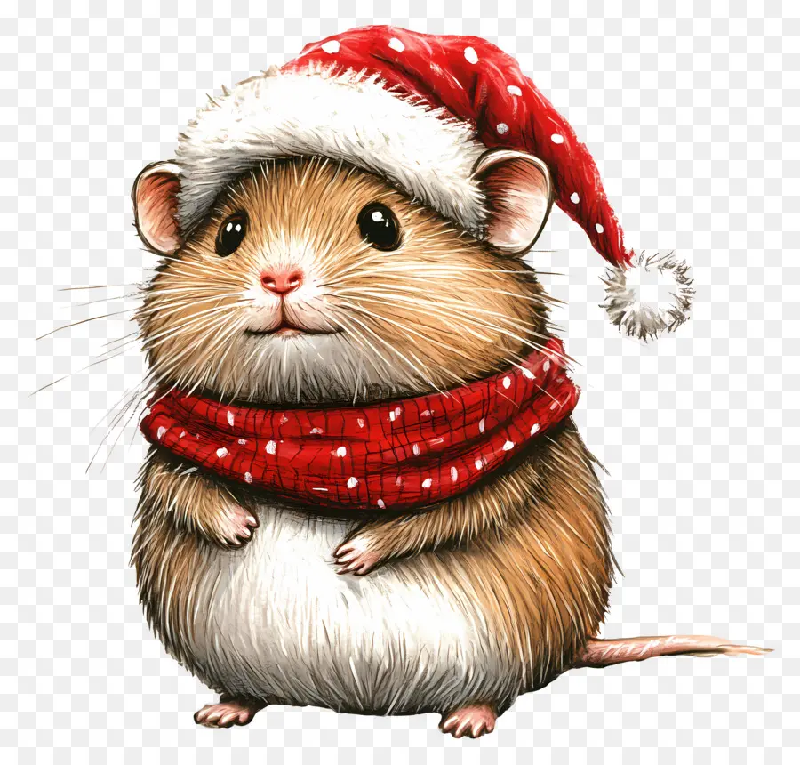 Noel Hamsteri，Kışlık Giysilerdeki Hamster PNG