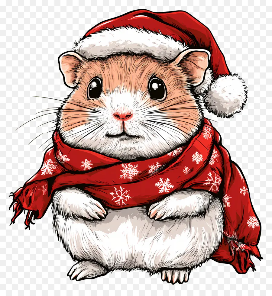 Noel Hamsteri，Kışlık Giysilerdeki Hamster PNG