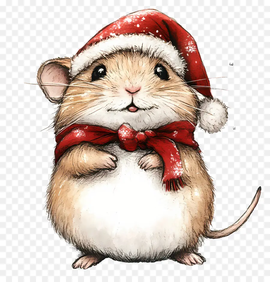 Noel Hamsteri，Kışlık Giysilerdeki Hamster PNG