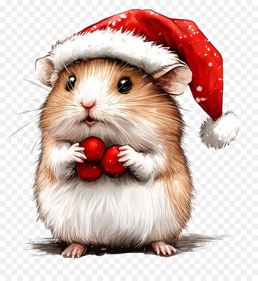 Noel Hamsteri，Noel Baba şapkası PNG