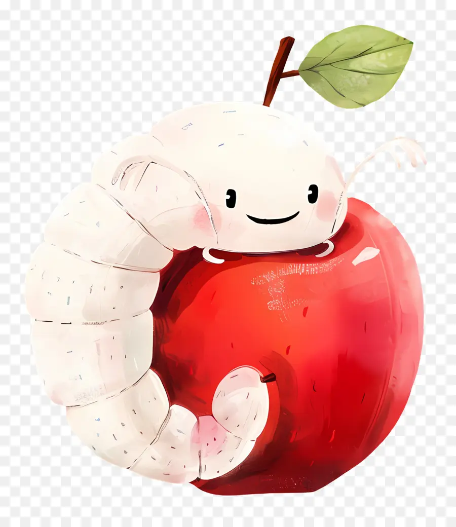 Solucanlı Elma，Apple'daki Solucan PNG