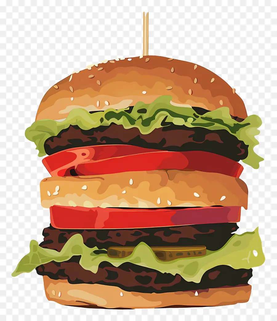 Sulu Burger，Katmanlı Burger PNG